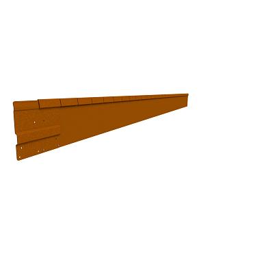 Flexline 150x2200 mm, weervast(corten) incl. 3 platte grondpennen en verbindingsplaat