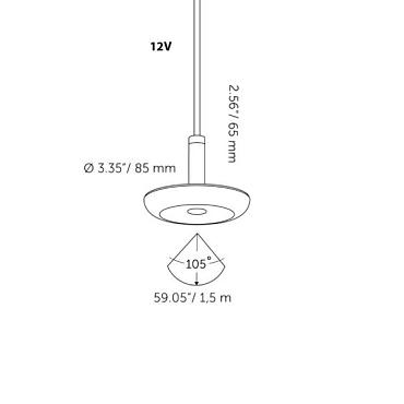 Sway pendant 100-230v black (Human Dimming)