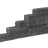 Pilestone line coal 40x15x10cm