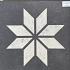 Keram. 70x70x3cm Star White Black (restpartij, b-keus)